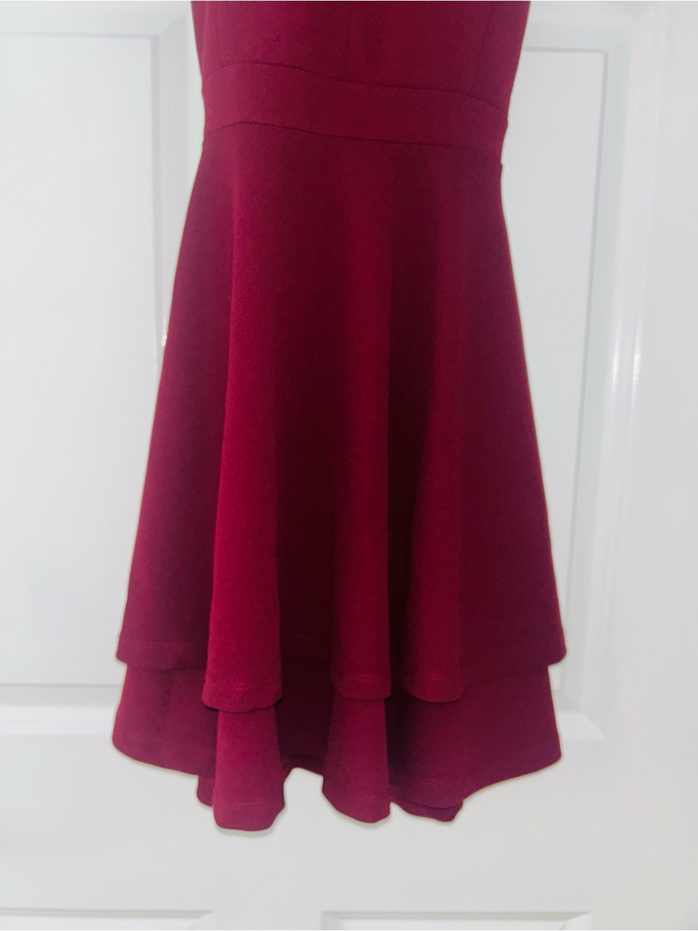 NWT Windsor Burgundy Sleeveless Skater Dress Open Back Medium Prom - Picture 3 of 5